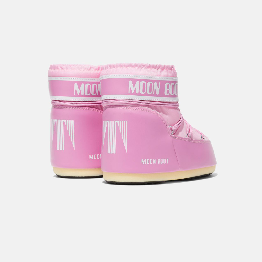 BOTTES ICON LOW PINK NYLON BOOTS