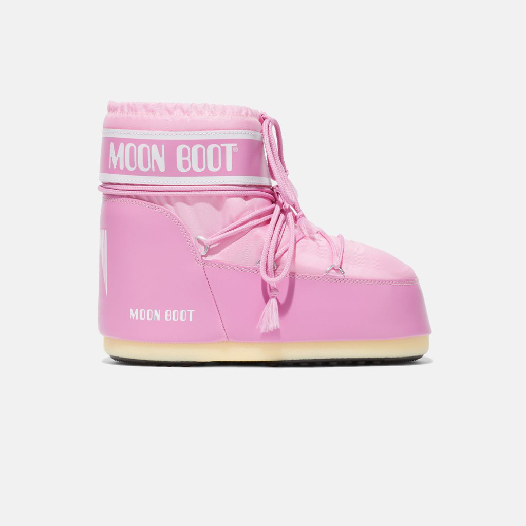 BOTTES ICON LOW PINK NYLON BOOTS